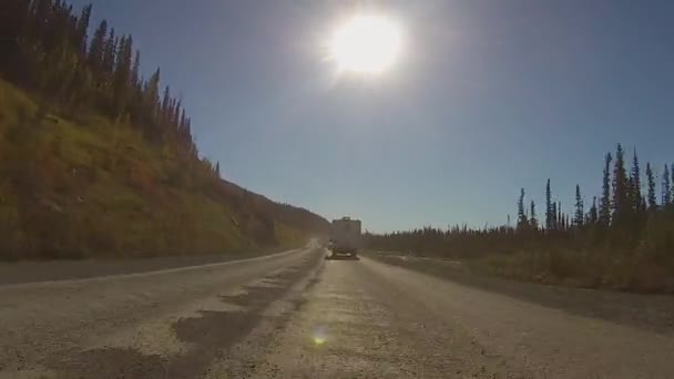 Alaska Highway Gopro Uitzicht — Stockvideo