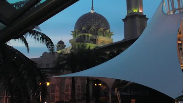 Moschea Rosa Durante Tramonto — Video Stock