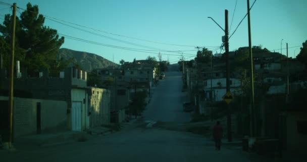 Παραγκούπολη Της Ciudad Juarez Στο Μεξικό Ευρύ Πλάνο Εντοπισμού — Αρχείο Βίντεο