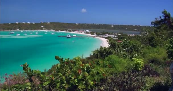 Vista Playa Desde Ángulo Alto — Vídeos de Stock