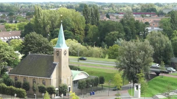 Ein Netter Kurzer Clip Einer Kirche Den Niederlanden Perfekt Für — Stockvideo