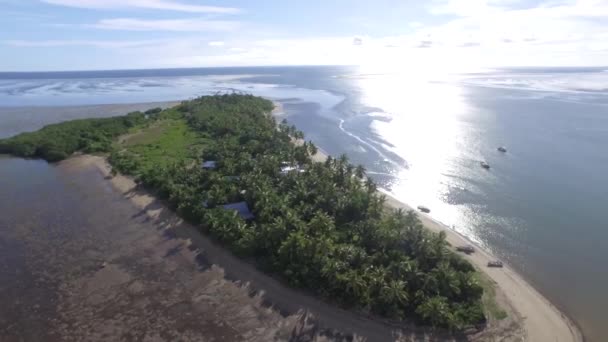 Drone Opname Van Robinson Crusoe Island Fiji Mooie Plek Vakantie — Stockvideo