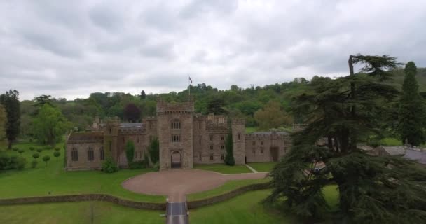 Hampton Court Castle Herefordshire Reino Unido Filmagem Aérea Hampton Court — Vídeo de Stock