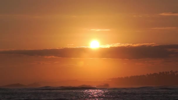 Zachód Słońca Ciemne Chmury — Wideo stockowe