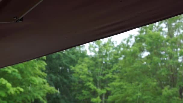 Buen Corte Tiro Colocación Para Mostrar Una Suave Tormenta Lluvia — Vídeos de Stock