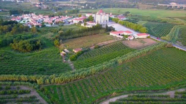 Luchtfoto Van Een Portugees Klooster — Stockvideo