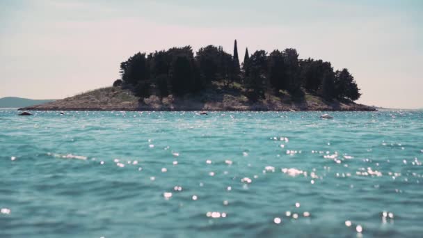 Замедленная Съемка Хорватского Островка — стоковое видео