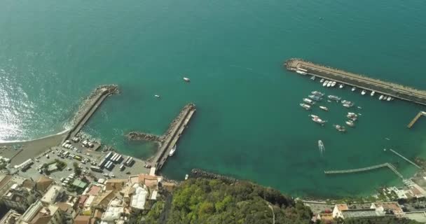 Talya Amalfi Nin Üstündeki Gökyüzünden Deniz Manzarası — Stok video