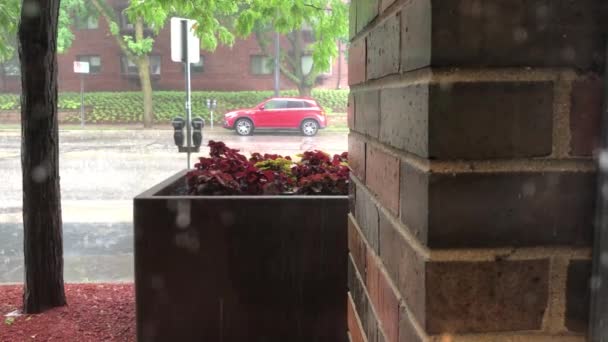 ウィスコンシン州ミルウォーキーの雨の日 — ストック動画