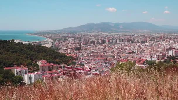 Mlaga Melhor Cidade Sul Espanha Costa Mediterraneo Grandes Paisagens — Vídeo de Stock