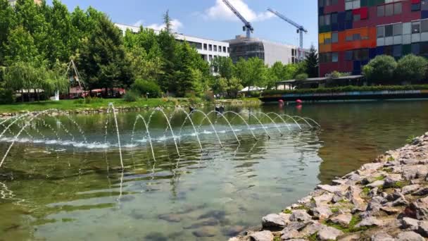 Lago Pacífico Parque Negocios — Vídeo de stock