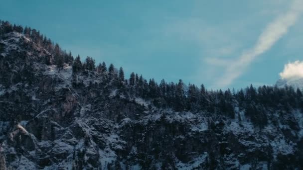 Clip Van Het Buitenleven Van Een Kasteel Alpen Berg Direct — Stockvideo