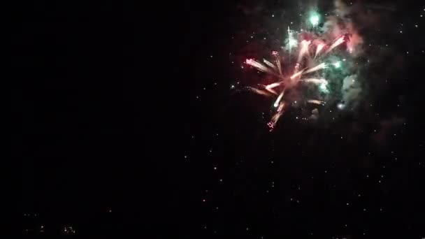 Fogos Artifício Durante Férias Vídeo — Vídeo de Stock