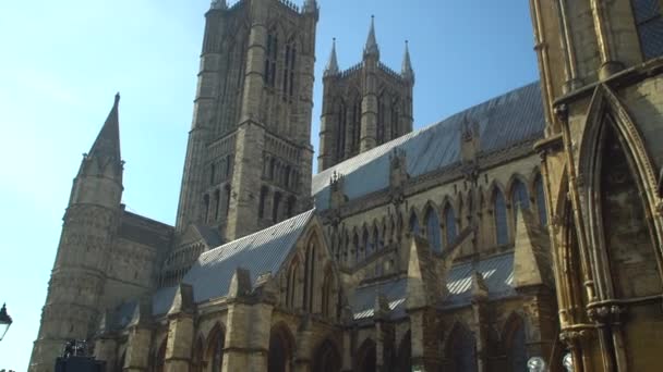 Lincoln Cathedral Werd Gebruikt Als Filmset Voor King Een Netflix — Stockvideo