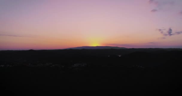 Sonnenuntergang Über Den Bergen Portugal Gedreht — Stockvideo