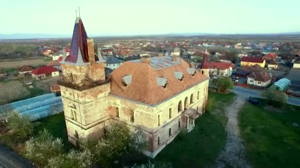 Old Castle Grudge Transylvania — Stock Video