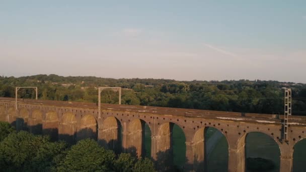 Järnvägsbro Viadukt — Stockvideo