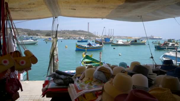 Maltese Markt Aan Zee — Stockvideo