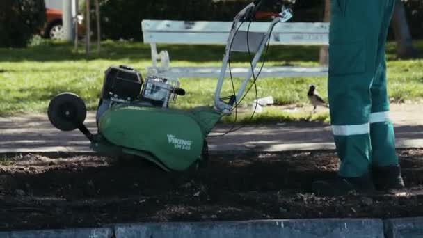 Zahradní Údržba Muž Stroje — Stock video
