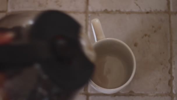 Badem Sütlü Bir Fincan Kahve — Stok video