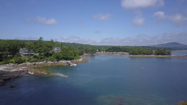 Luftaufnahmen Der Ostküstenbucht Maine — Stockvideo