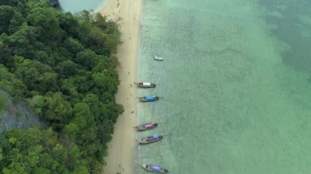 Volando Sobre Isla Koh Phak Bia Tailandia Hermoso Colorido Excotic — Vídeo de stock