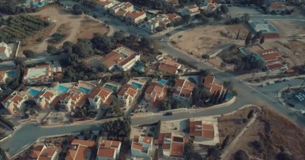 Krásná Scenérie Dronů Kyperského Ostrova Shot Přes Písečné Pláže Skály — Stock video