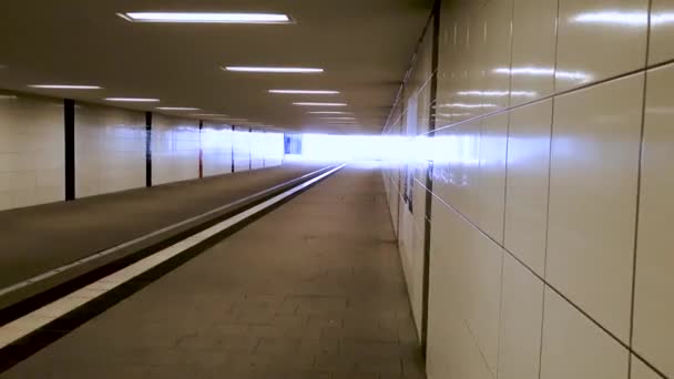 Tile Wall Train Station German Town — Stock Video