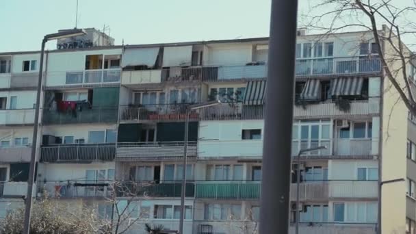 Linkerpan Van Appartementen Appartementenblokken Zadar Stad Kroatië — Stockvideo