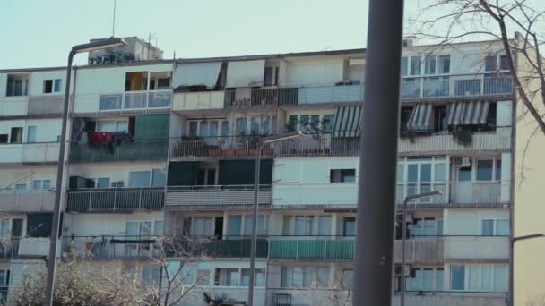 Ліва Панель Житлових Кварталів Повільний Рух Zadar City Croatia — стокове відео