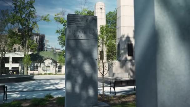 Büyük Rapids Michigan Daki Vietnam Savaş Anıtı — Stok video