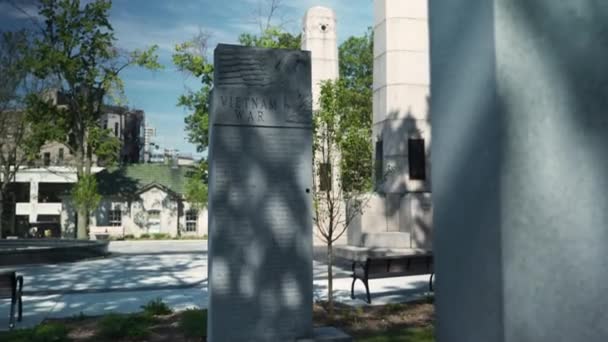 Vietnaam Oorlogsmonument Grand Rapids Michigan — Stockvideo