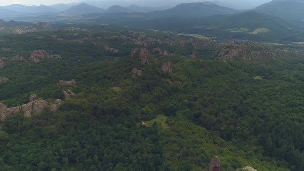 Bird View High Attatude Antena Imagini Belogradchik Rocks — Videoclip de stoc