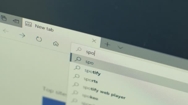 Wyszukiwanie Internecie Słowie Sport — Wideo stockowe