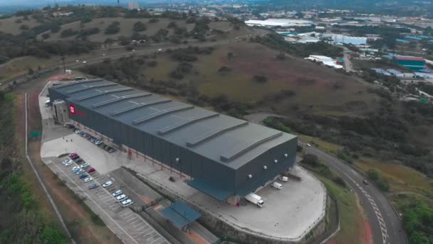 Luchtopname Van Een Industrieel Gebouw Durban Zuid Afrika — Stockvideo