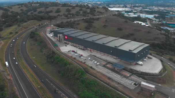 Luftaufnahme Eines Industriegebäudes Durban Südafrika — Stockvideo