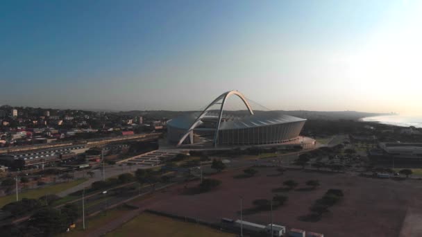 Güney Afrika Durban Daki Moses Mabhida Stadyumu Nun Hava Görüntüleri — Stok video