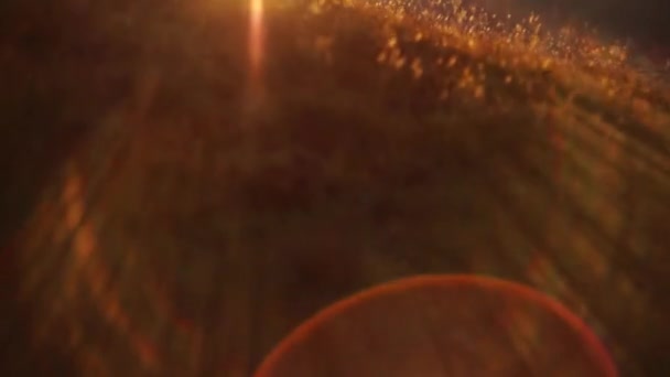 一个女人绕着日出在山上荡秋千 — 图库视频影像