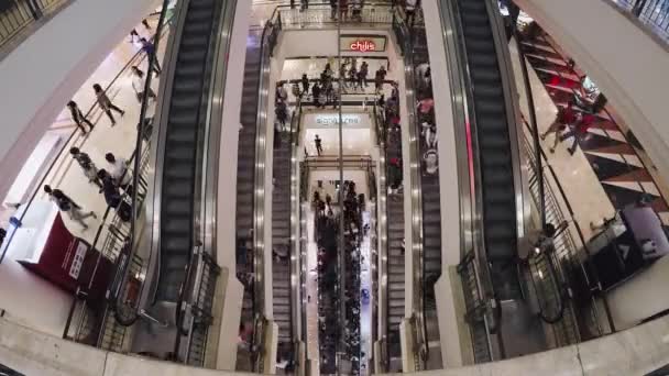 Time Lapse Múltiples Escaleras Mecánicas Varias Plantas — Vídeos de Stock