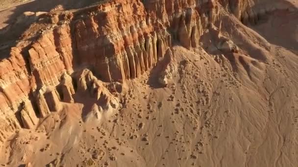 Drone Fly Reveal Redrock Canyon Mojave Desert California — Stock Video