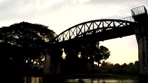 Puente Tiro Froom Barco — Vídeos de Stock