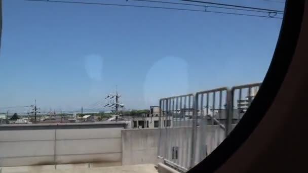 Japan Zug Vom Flughafen Kinsai Zum Bahnhof Osaka — Stockvideo