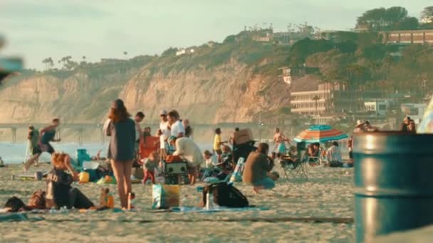 Images Une Plage Générale Sud Californie Coucher Soleil Pendant Été — Video