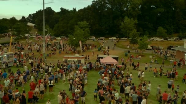 Gruppe Von Menschen Auf Dem Festival — Stockvideo