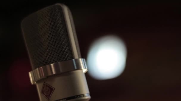 Condenser Microphone Studio — Stock Video