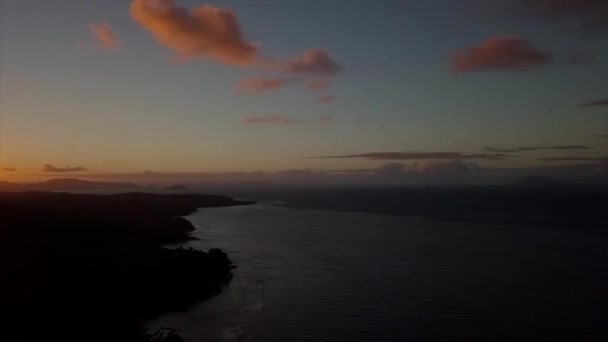Paradisön Flygbilder Från Vanuatu Vid Soluppgången — Stockvideo