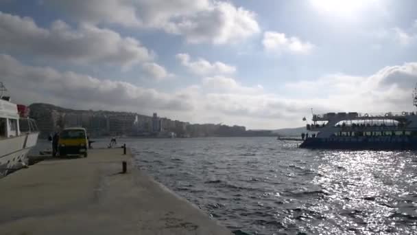 Malta Daki Liman Işçileri — Stok video