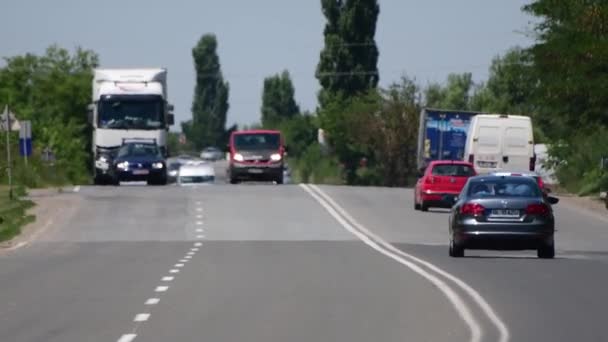 Timisoara Roemenië Autoverkeer Aradului Straat — Stockvideo