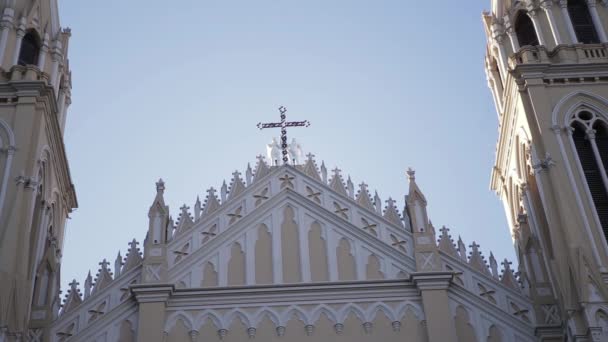 Katedralen Basilica Minor Our Lady Light Pines Eller Katedralen Basilica — Stockvideo
