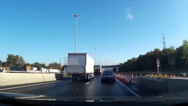 Podejście Tunelu Dartford Autostradzie M25 — Wideo stockowe